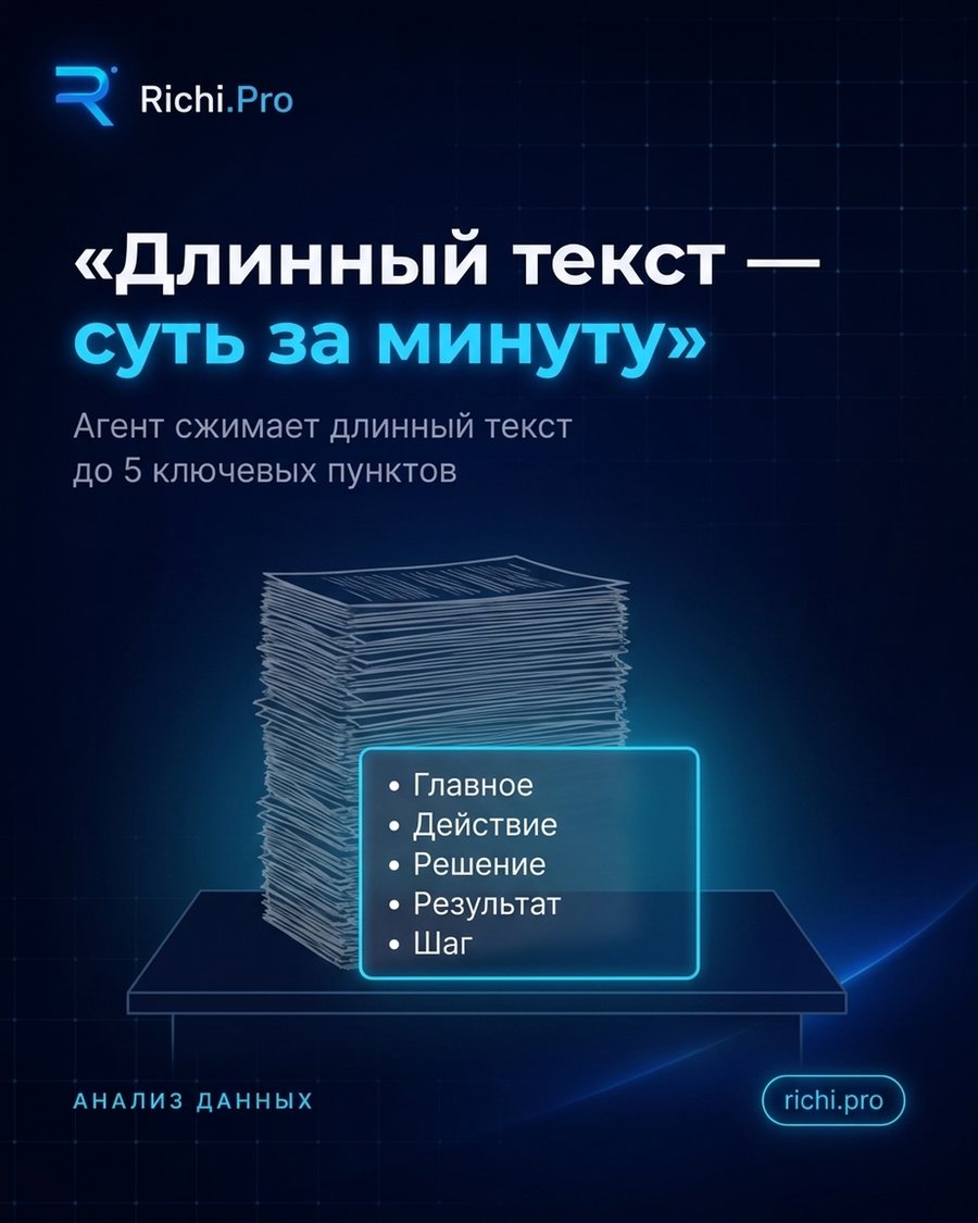 Длинный текст — суть за минуту